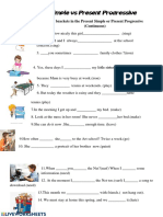 1.use The Verbs in The Brackets in The Present Simple or Present Progressive (Continuous)