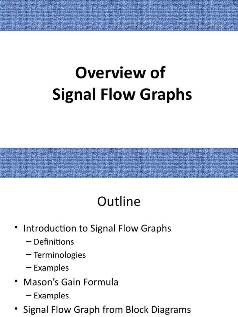 Overview of Signal Flow Graphs PDF Applied Mathematics Teaching Mathematics