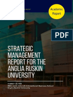Strategic Management Report For The Anglia Ruskin University