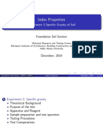 Index Properties: Experiment 3 Specific Gravity of Soil