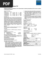 Alkaline Phosphatase FS : Components and Concentrations R1: R2: Storage Instructions and Reagent Stability