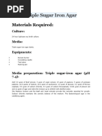 Triple Sugar Iron Agar