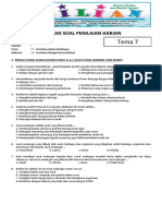 Soal Tematik Kelas 5 SD Tema 7 Subtema 3 Peristiwa Mengisi Kemerdekaan Dan Kunci Jawaban