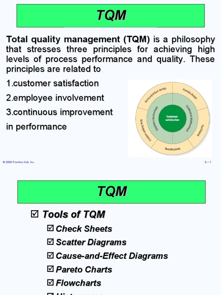 Quality Handout TQM PDF Statistics Teaching Mathematics