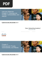 Instructor Materials Chapter 3: Cybersecurity Threats, Vulnerabilities, and Attacks