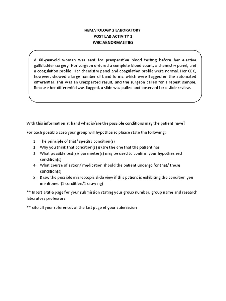 Lab-Activity-1 (WBC Disorder) | PDF