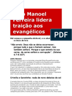 Bispo Manoel Ferreira Lidera Traição Aos Evangélicos
