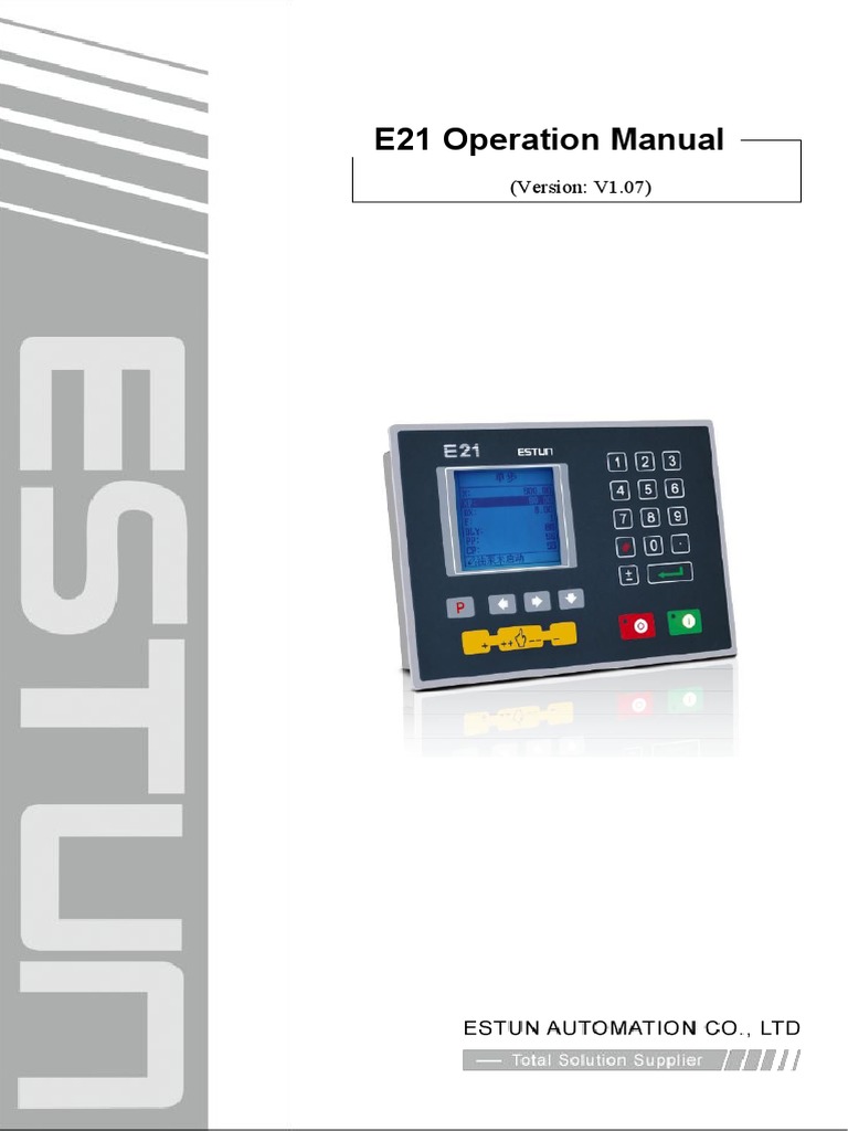 E21 Operation Manual Overview | PDF | Numerical Control | Parameter ...