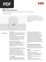 ABB String Inverters: UNO-DM-1.2/2.0/3.3/4.0/4.6/5.0-TL-PLUS-Q 1.2 To 5.0 KW