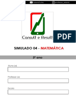 Simulado 04 Matemática 3o ano