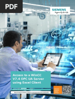 Access To A Wincc V7.4 Opc Ua Server Using Excel Client