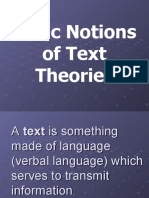 Basic Notions of Text Theories