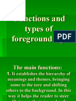 Functions and Types of Foregrounding