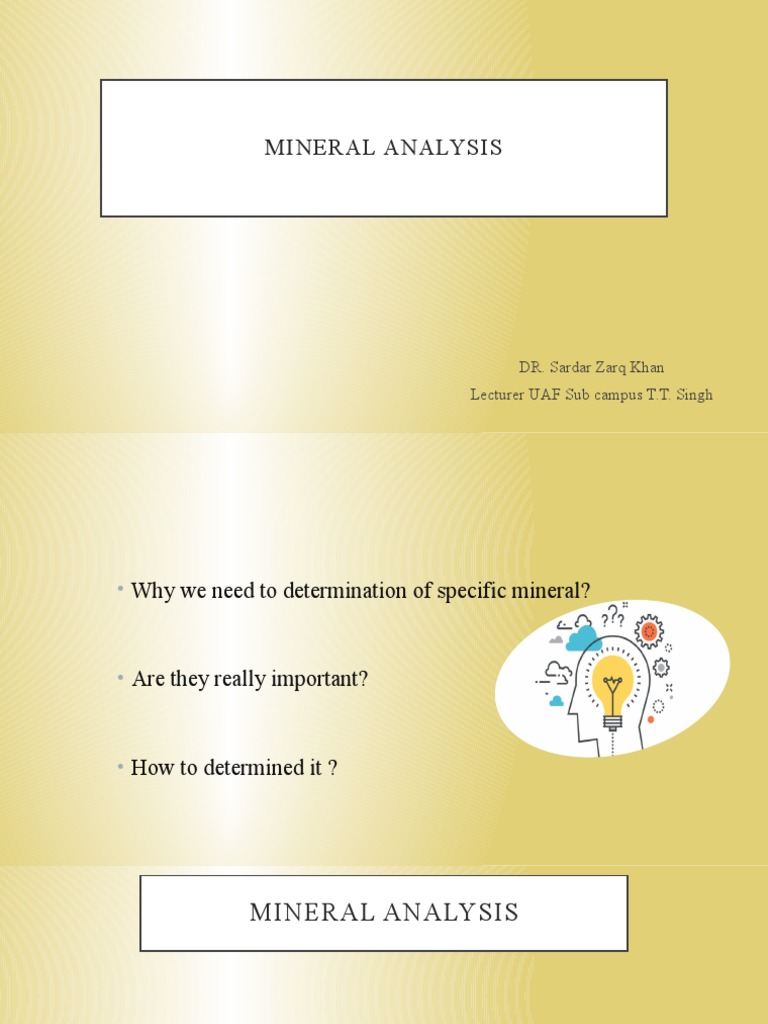 Determining Mineral Content A Comparison of Gravimetric Analysis