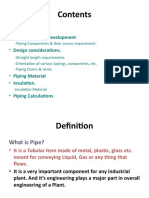 Piping System Design Considerations and Calculations