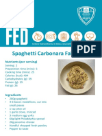 Spaghetti Carbonara Fakeaway: Nutrients (Per Serving)