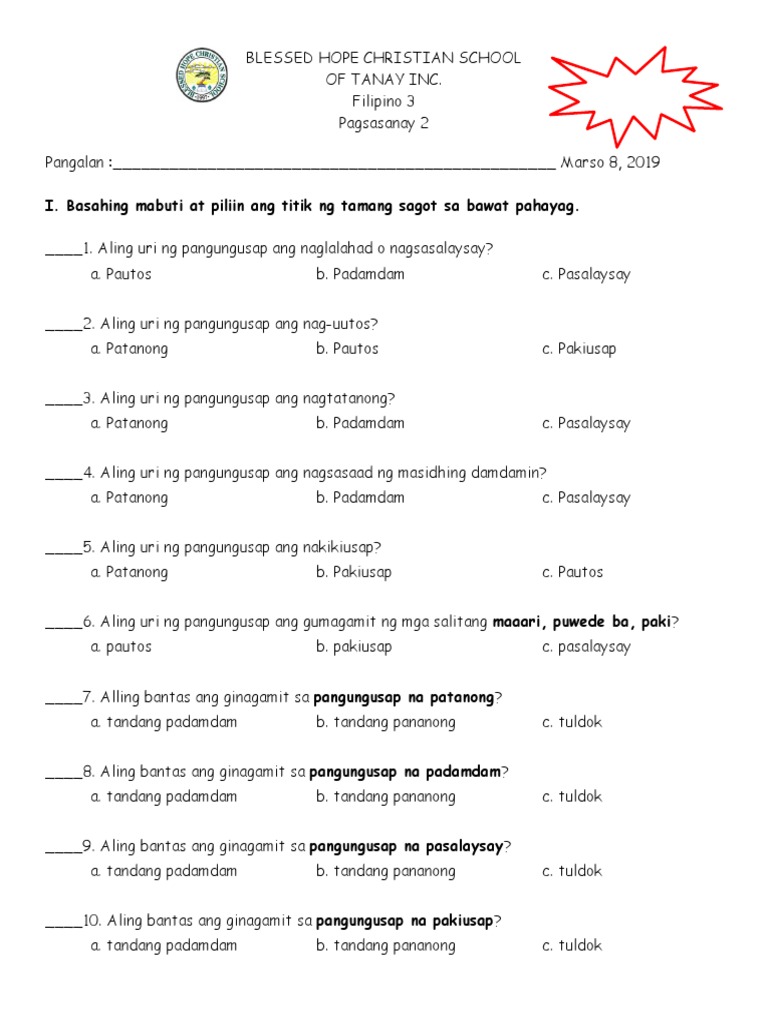 PAGSASANAY | PDF