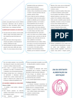 Folder Dicas Alimentares Gestante