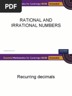 Rational and Irrational Numbers