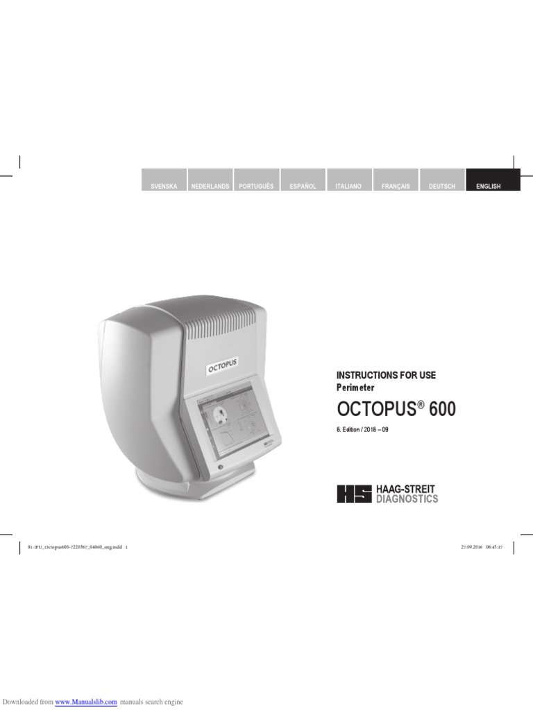Octopus 600 Instructions For Use Perimeter PDF Electrical