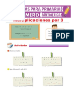 Multiplicaciones Por 3 para Primero de Primaria