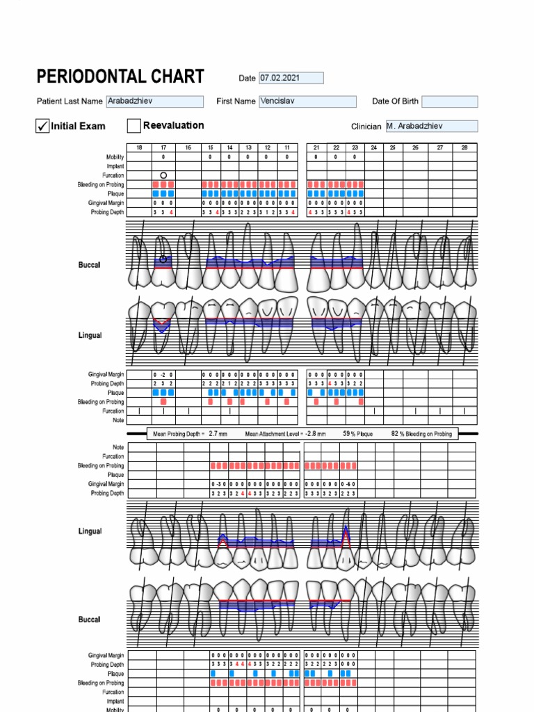 Printable Periodontal Chart PDF | PDF