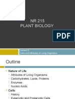 Lecture 2 - Cells and Attributes of Living Organisms