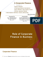 Corporate Finance Planning and M&A Presentation