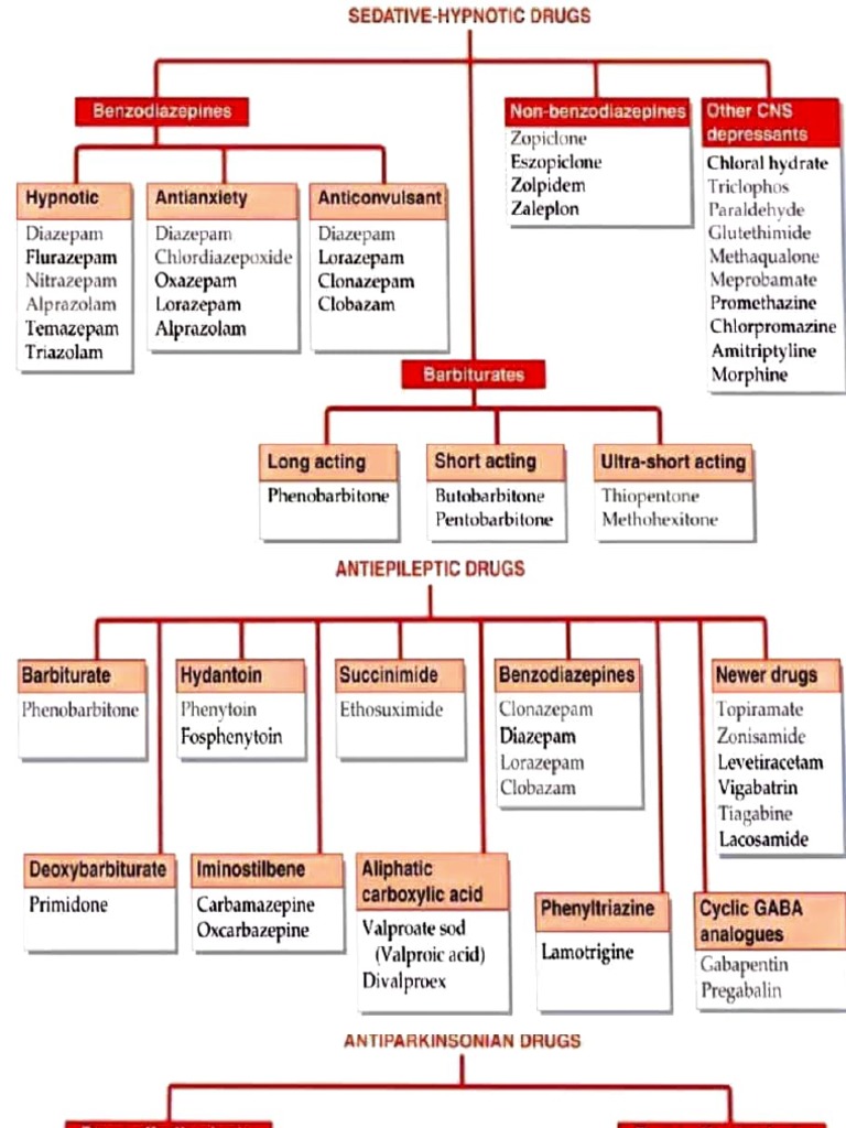 CNS Drug Classification Overview | PDF | Drugs Acting On The Nervous ...