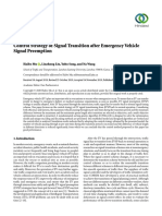 Research Article: Control Strategy of Signal Transition After Emergency Vehicle Signal Preemption