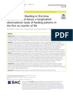 Exclusive Breastfeeding in First-Time Mothers in Rural Kenya: A Longitudinal Observational Study of Feeding Patterns in The First Six Months of Life