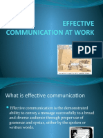 Effctive Communication at Work