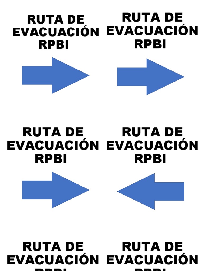 Ruta de Evacuación RPBI | PDF | Hogar, jardinería y bricolaje | Arte