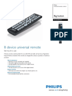 8 Device Universal Remote: Big Button