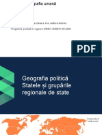 Geografie Politică Statele Și Grupările Regionale de State