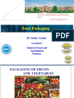 Food Packaging: Dr. Sadia Aslam Lecturer