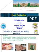 Food Packaging: Dr. Sadia Aslam Lecturer