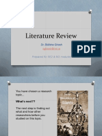 Literature Review: Dr. Bidisha Ghosh