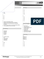 B1+ UNIT 5 Test Answer Key Standard