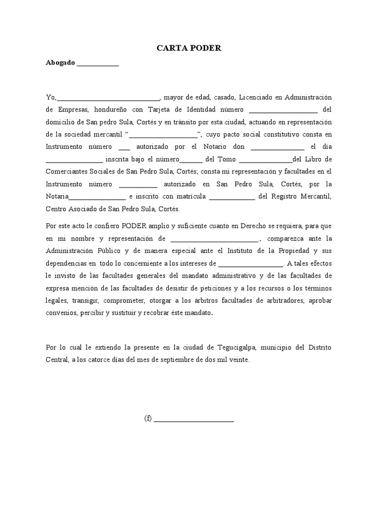 Carta Poder PDF
