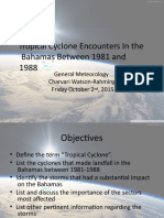 Tropical Cyclone Encounters in The Bahamas Between 1981 and 1988