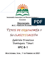 Tipos de ergonomía y su clasificación