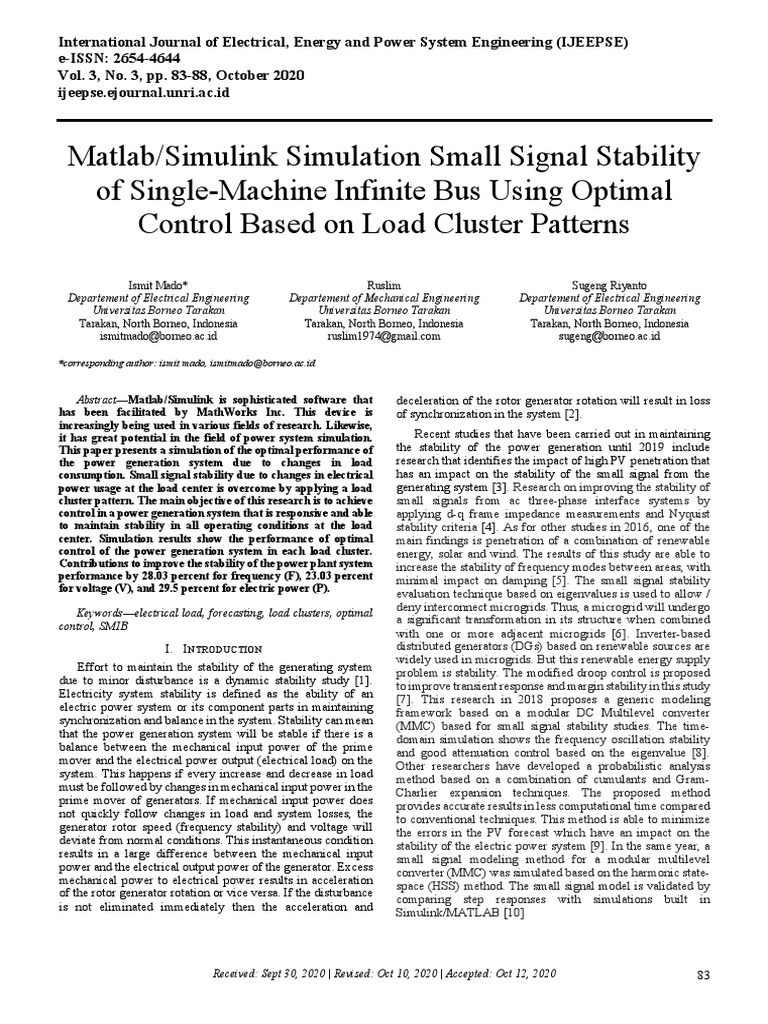 Small Signal Stability in Power Systems | PDF | Technology & Engineering