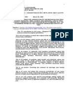 BP 129 As Amended by RA 7691 On Jurisdiction of RTC and MeTC MTC MCTC