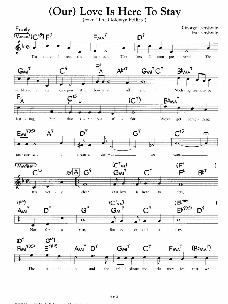 (Our) Love Is Here To StayGershwin LDSHT PDF