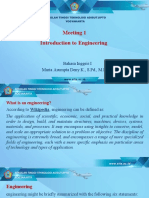 Meeting 1 Introduction To Engineering: Bahasa Inggris I Maria Asumpta Deny K., S.PD., M.Hum