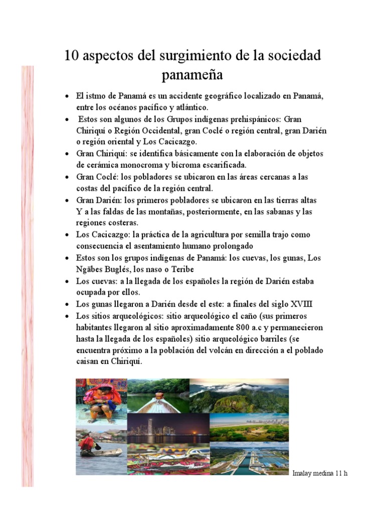 Aspectos del Surgimiento de la Sociedad Panameña | PDF | Ciencias ...