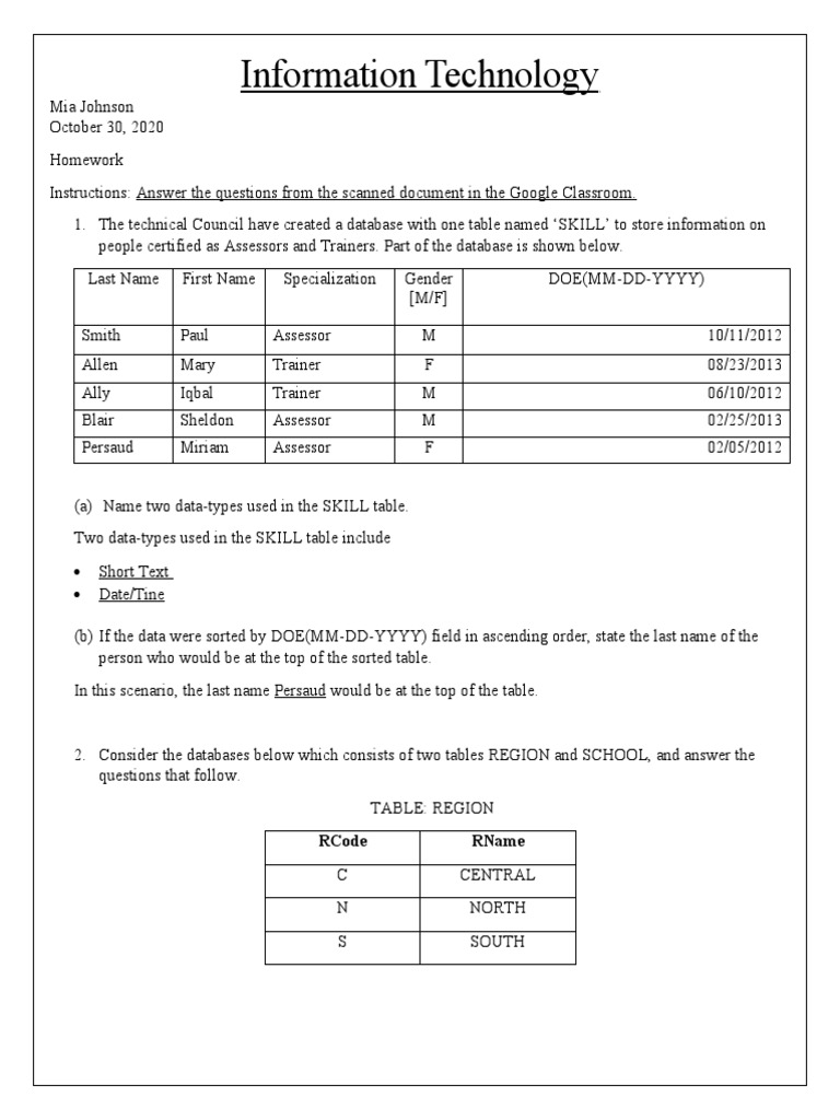Database Design for Assessors and Trainers | PDF | Information Age ...