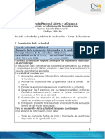 Guía de Actividades y Rúbrica de Evaluación - Unidad 1 - Tarea 1 - Funciones