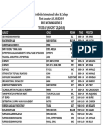 Southville International School Prelim Exam Schedule